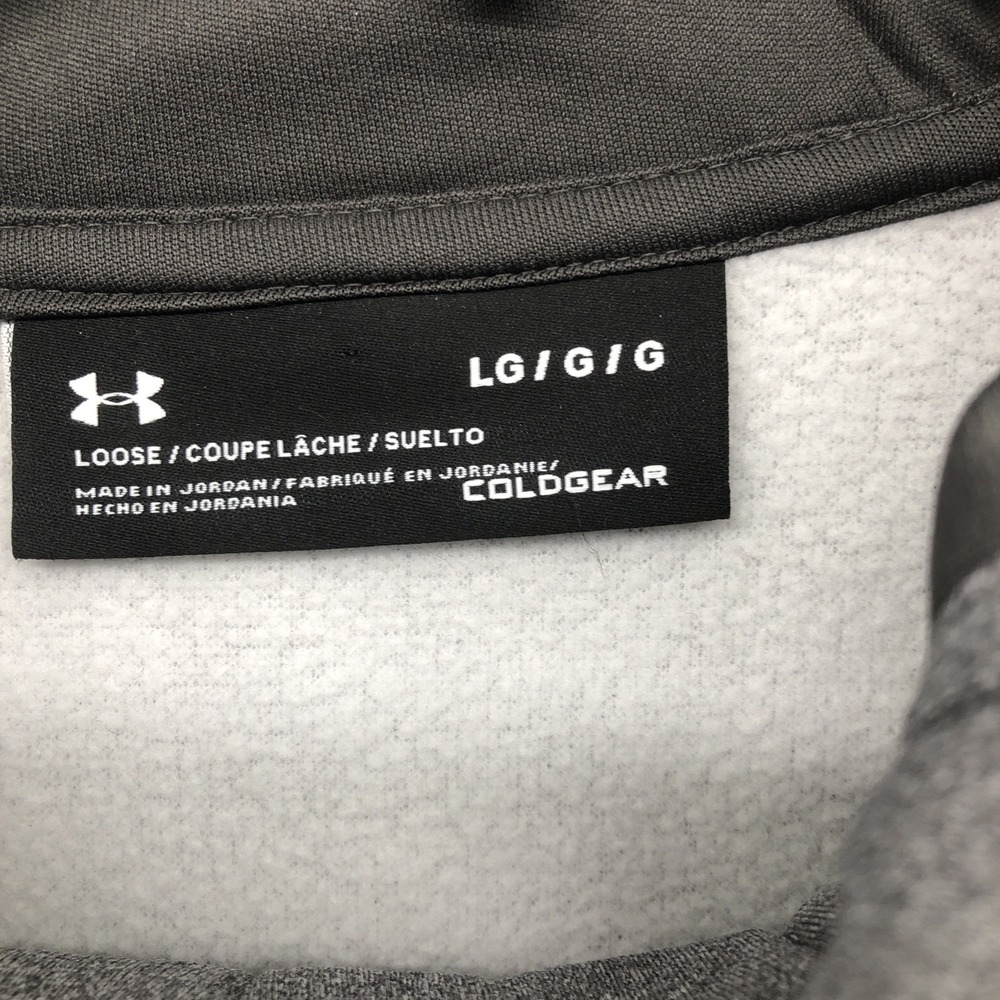 Under Armour Sweater LOOSE Sweatshirt Mens Large Gray Hoodie Pullover COLDGEAR - Picture 3 of 8
